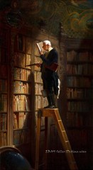 The bookworm by Carl spitzweg Oil painting Wall art Giclee Printed on canvas