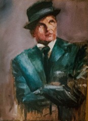 Frank Sinatra Original Oil Painting – 24×36 – Signed by Artist –Portrait