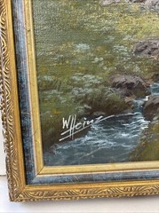 Wolfgang Heinz 20th Century German Realist Alpine Landscape Artist Oil Painting