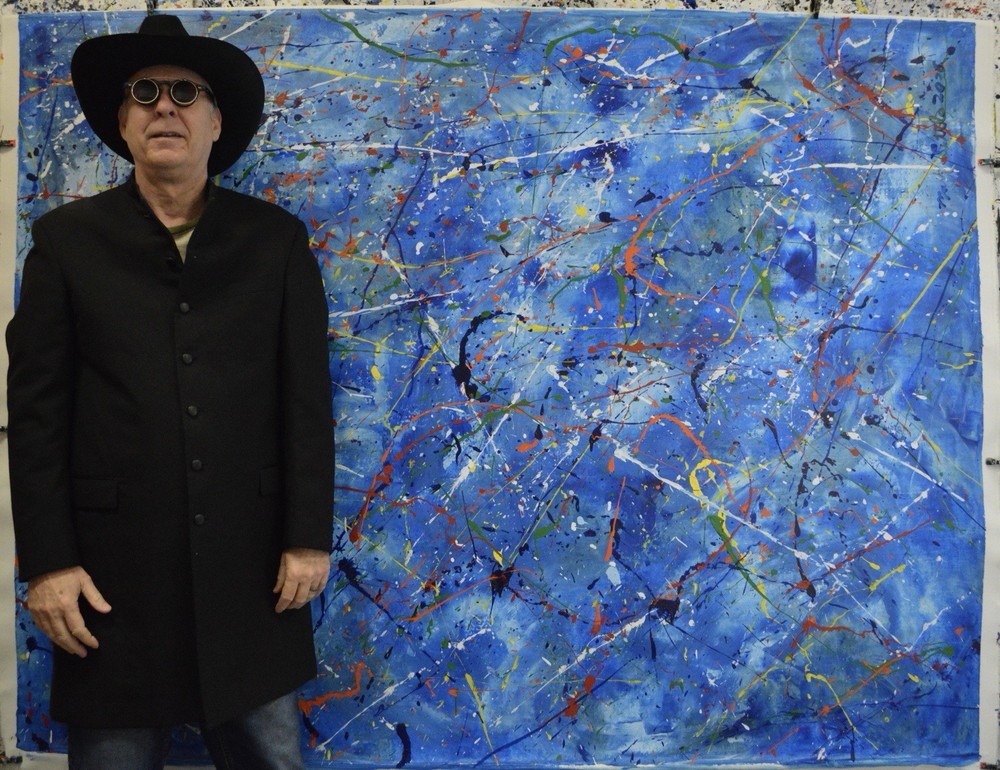 Jackson Pollock Style Giant Canvas Painting 81”X62” (6 Foot 9 inch) Abstract XXL
