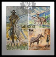 Original Watercolor Ink Painting Ranch Horse Remington Inspired Western Art CoA