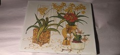 Vintage „Tropical Foliage & Flowers“ Oil Painting – Signed Heavy Impasto Art