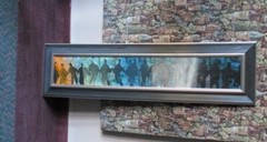 Pascal Cucaro „People“ Large Oil & Spray-Paint Painting on Canvas, Framed