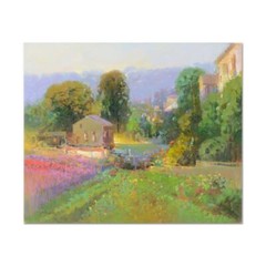 Ming Feng „Floral Fusion“ Original Oil Painting on Canvas Hand Signed