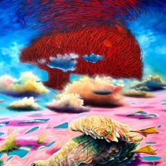 ALAIN DONATE HERNANDEZ ORIGINAL OIL PAINTING /CANVAS CUBAN ART 30″X 40″ SURREAL