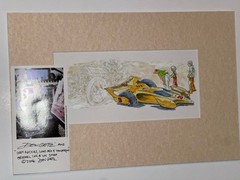 Don Getz Original Ink &water Color Study Indy Racers Long Ago And Tomorrow