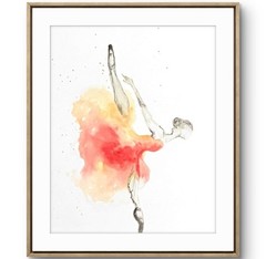 TITA PAINTZ Watercolor Ballerina Dancer Hand Painted Art 9×12 Home Decor