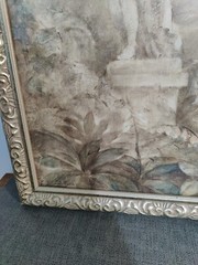 Framed Painting Garden Statue Signed by Aegina from Images