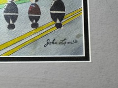 John L Lear „A Priest, A Rabbi And A Minister…..“ Watercolor Artwork – Framed