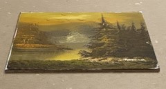 Original hand signed Oil Painting 5 x 7 inch mounted on board