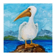 original oil painting Pelican art Bird painting sea bird artwork Pelican art