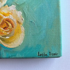 Yellow roses oil painting