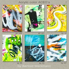 Original painting ACEO miniature OOAK modern art unique circle LGBTQ No. 894