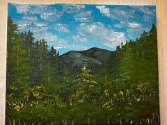 Carter Signed Oil Painting Original Spring Mountain Landscape 8×10 Inch BOISE ID