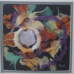 Mixed Media on Paper Board Matted Original by Don Trout 12 x 12 in „Dragon Eye“