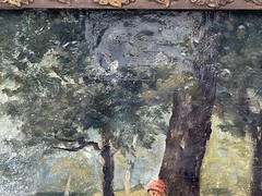 19th Century Barbizon Oil on Canvas – Muttons Shepherd and Sheeps in Countryside
