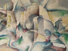 MID CENTURY PAINTING CUBIST CUBISM ABSTRACT EXPRESSIONISM EXHIBITED SURF MCGHEE