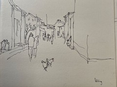 drawing collection by Wong Hong Kong Street scenes landscape rare regionalism
