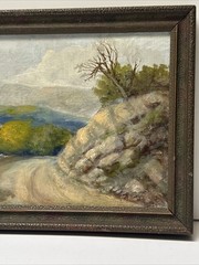 Antique American Landscape Painting Small Gem Impressionist Listed Oil 1910’s