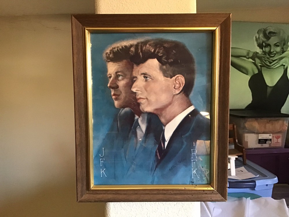 President JFK and RFK Signed Lithograph “Brothers”. Framed.