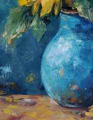 Original Oil Painting Sunflowers Floral Still Life 14×18 Canvas Signed Wall Art