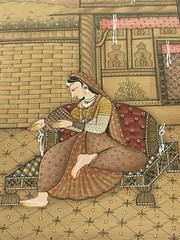 Vintage Persian Manuscript Indian Story Book Art Islamic Gold Mughal Framed