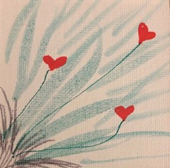 BLESSED#113 2×2 Original Art Modern Minimal Floral Emotion Poet Abstract Nature