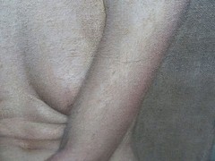 Masterful Painting Nude of a Woman Verso by a Great Impressionist Circa 1900