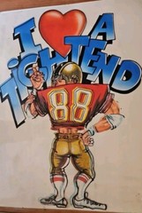 Lot Of 4 Custom Art Work Football NFL Player Print 18×15 W/plastic Overlay Rare