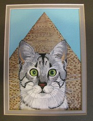 C59 ORIGINAL ACRYLIC PAINTING BY LJH „SAM & JAS“ CAT KITTEN
