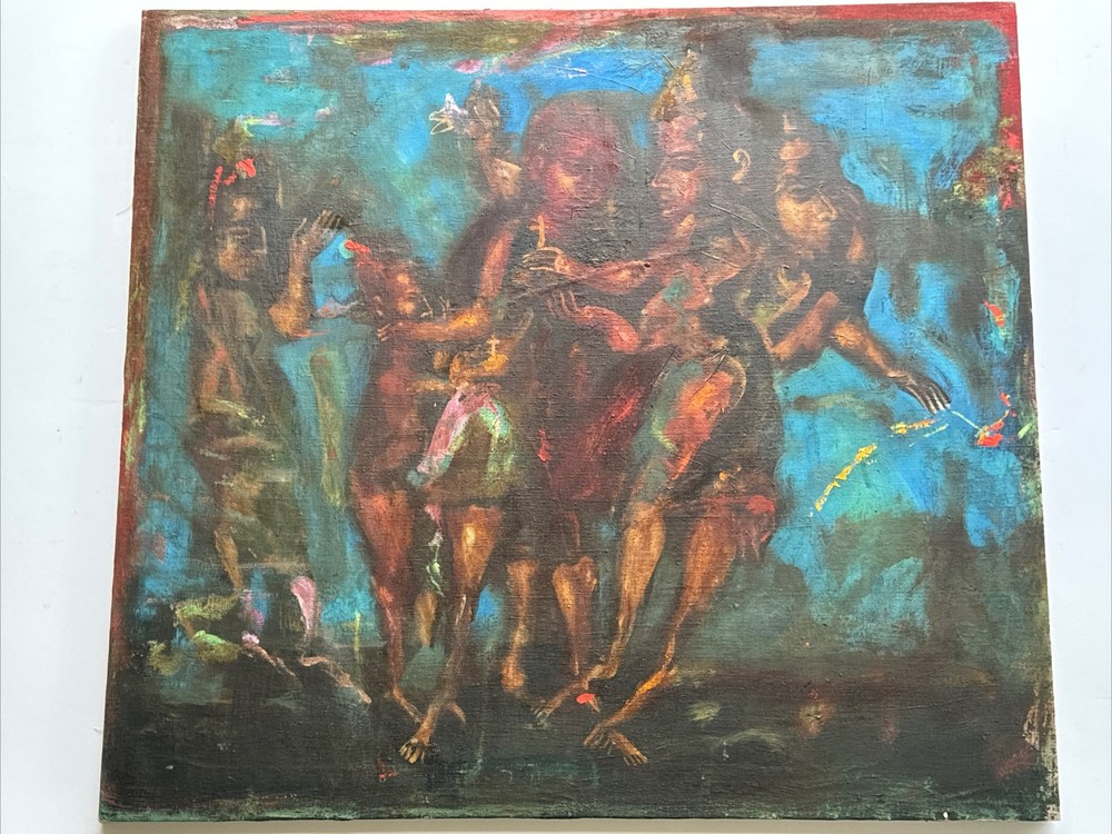 Russian Surrealist Painting Large Expressionism Listed Andrei Medvedev Modernist