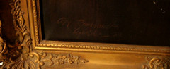 Vintage 1962 Oil Painting Man with the Golden Helmet Rembrandt Copy Gilt Frame