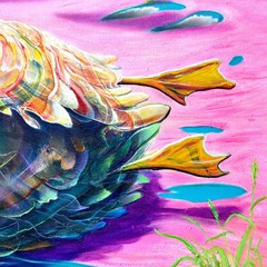 ALAIN DONATE HERNANDEZ ORIGINAL OIL PAINTING /CANVAS CUBAN ART 30″X 40″ SURREAL