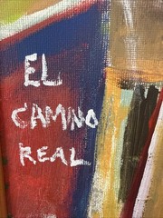 Taos NM Artist Lloyd Rivera 2005 Acrylic On Canvas Board Painting “Camino Real…”