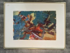 MORRIS SHULMAN (1912-1978) UNSIGNED ART CASE IN WATERCOLOR ON PAPER,15″x 22″