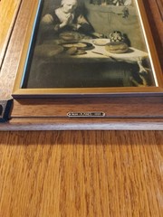 Old Woman Saying Grace Framed Print Nicolaes Maes 22cmx17cm (32cmx26cm)