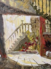 Vintage Edmund Blouin Original Oil Painting New Orleans French Quarter 20”x 24”