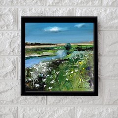 UKRAINE LANDSCAPE Oil painting contemporary 8×8 UKRAINE