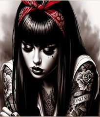 DIY Tattooed Woman Diamond Painting Kit (50×50 cm) B8