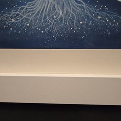 Mark Duffin „Winters Blessing“ Original Acrylic Painting w/Silver Leaf 16×20
