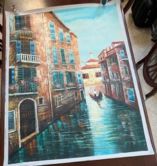 Canvas Oil Painting Of Gondola In Venice Canal 39×51