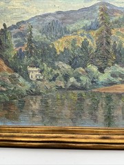 ANTIQUE AMERICAN IMPRESSIONIST PAINTING LANDSCAPE INDIANA CALIFORNIA KENNEDY