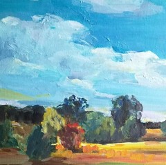 Summer field_original painting signed by artist