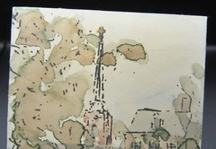 Elizabeth Vacher Booraem watercolor Old St Peter’s Philadelphia 1967 church