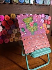 Original Aceo Painting Zombie Bart Simpson Low Brow Blood Donation Severed Hand
