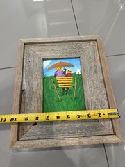 Charlotte C Clayton local Oil Painting Folk Art Signed