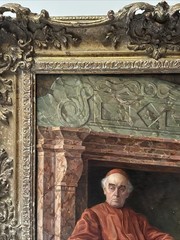 ANTIQUE MASTERFUL PORTRAIT PAINTING CARDINAL RELIGIOUS ICON INTERIOR LISTED OIL