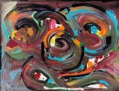 Flow of Creation 18×24 Canvas Abstract Impressionism Original Fine Art
