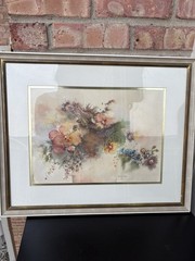 Gayle Lee Nasca Original Watercolor Signed #’d 3/78 Framed Paining Art