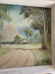 Original E Jansen Australian Oil Painting Art Landscape Signed Framed 1960’s
